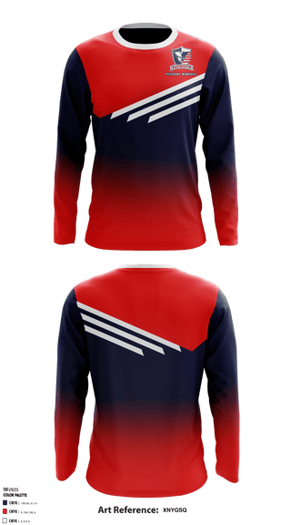 Long Sleeve Performance Shirt, Veterans Memorial High School, School Spirit Store, Teamtime, Team time, sublimation, custom sports apparel, team uniforms, spirit wear, spiritwear, sports uniforms, custom shirts, team store, custom team store, fundraiser sports, apparel fundraiser