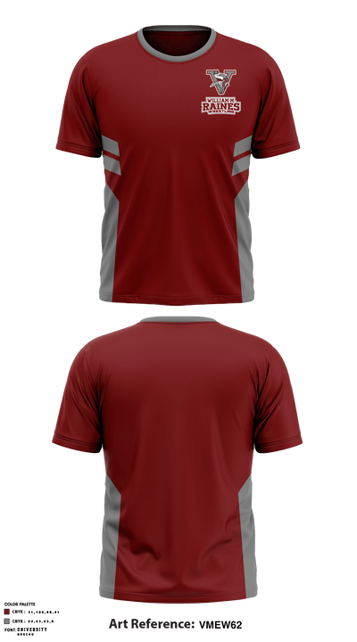 William M Raines High School Wrestling 45610969 Short Sleeve Performance Shirt - 1