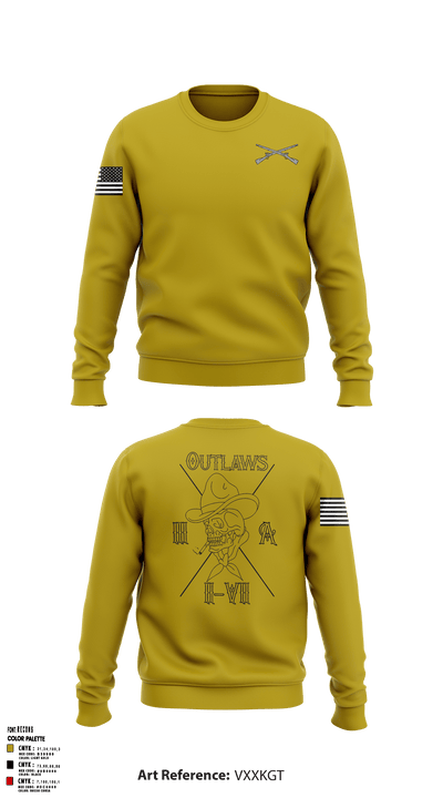 3rd Platoon Outlaws 57777310 Crew Neck Sweatshirt - 1