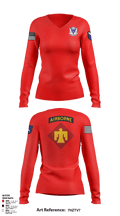 2-134 airborne 60941653 Women's Long Sleeve V-neck Shirt - 1