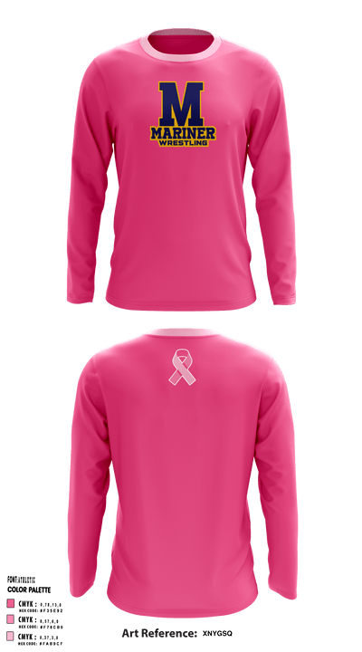 Mariner High School Wrestling 19118180 Long Sleeve Performance Shirt - 1 (1)
