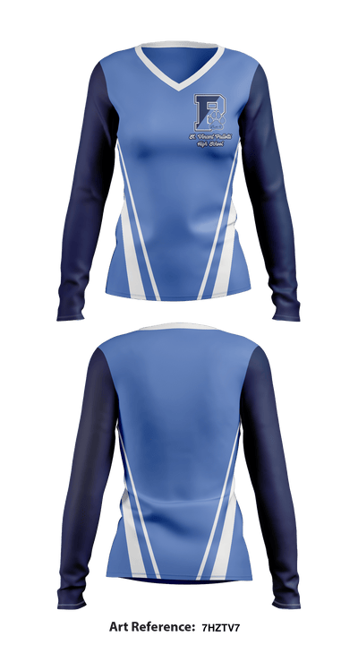 St. Vincent Pallotti High School 55581912 Women's Long Sleeve V-neck Shirt - 1