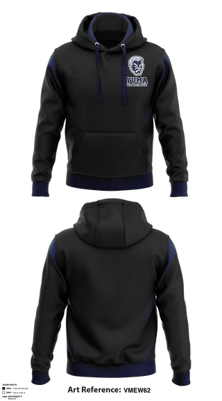 Hoodie, Yuma High School Basketball, Men's Basketball, Teamtime, Team time, sublimation, custom sports apparel, team uniforms, spirit wear, spiritwear, sports uniforms, custom shirts, team store, custom team store, fundraiser sports, apparel fundraiser