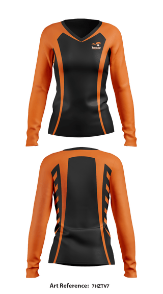 Women's Long Sleeve Vneck Shirt, Tusculum College Soccer, Women's Soccer, Teamtime, Team time, sublimation, custom sports apparel, team uniforms, spirit wear, spiritwear, sports uniforms, custom shirts, team store, custom team store, fundraiser sports, apparel fundraiser