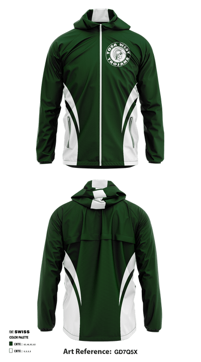 Wauwatosa West High School Swimming 41033692 Windbreaker - 1