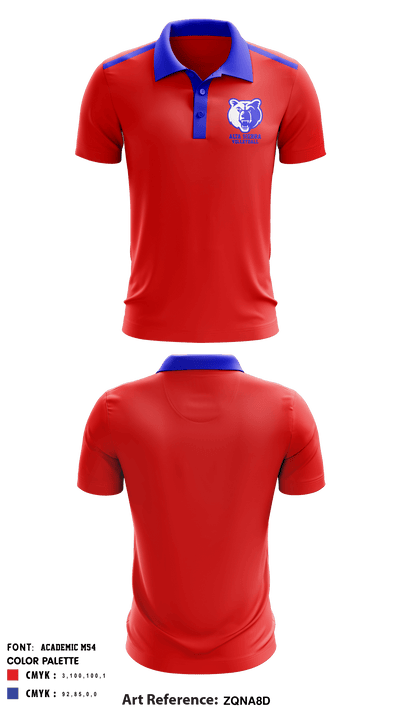 Alta Sierra Intermediate School Volleyball 73352215 Short Sleeve Performance Polo - 1