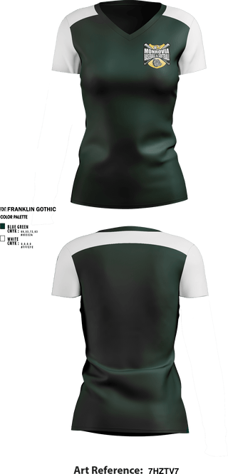 Women's Short Sleeve Vneck Shirt, Monrovia Youth Organized Baseball and Softball, Baseball, Teamtime, Team time, sublimation, custom sports apparel, team uniforms, spirit wear, spiritwear, sports uniforms, custom shirts, team store, custom team store, fundraiser sports, apparel fundraiser