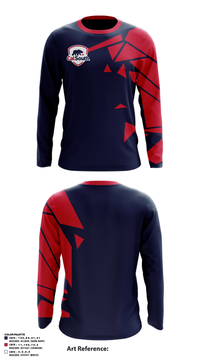 CAL South 24293224 Long Sleeve Performance Shirt - 1