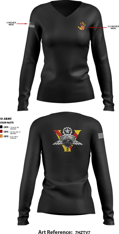 5th Group Rigs 10538887 Women's Long Sleeve V-neck Shirt - 2