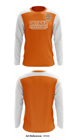 Long Sleeve Performance Shirt, Oktaha Junior High School Cross Country, Cross Country, Teamtime, Team time, sublimation, custom sports apparel, team uniforms, spirit wear, spiritwear, sports uniforms, custom shirts, team store, custom team store, fundraiser sports, apparel fundraiser