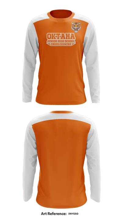 Oktaha Junior High School Cross Country 39399040 Long Sleeve Performance Shirt - 1