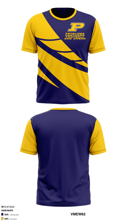 Petaluma Panthers Football And Cheer 2118374 Short Sleeve Performance Shirt - 1