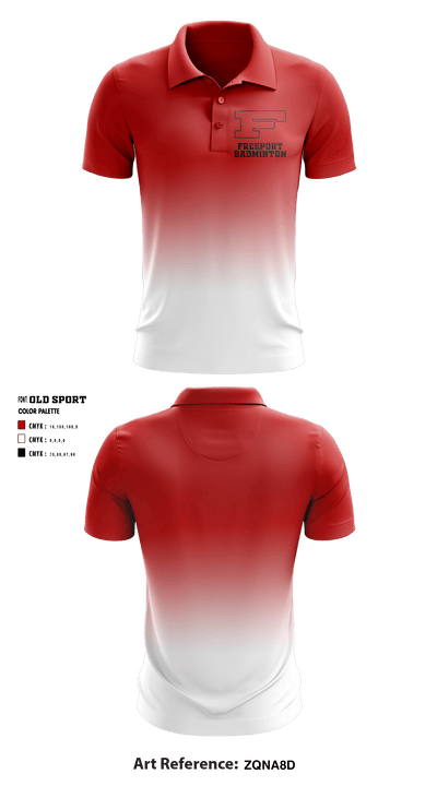 Freeport High School Badminton 65424320 Short Sleeve Performance Polo - 1