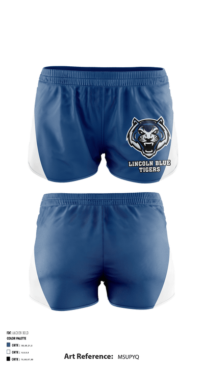 Lincoln Blue Tigers 71519755 Women's Shorts - 1