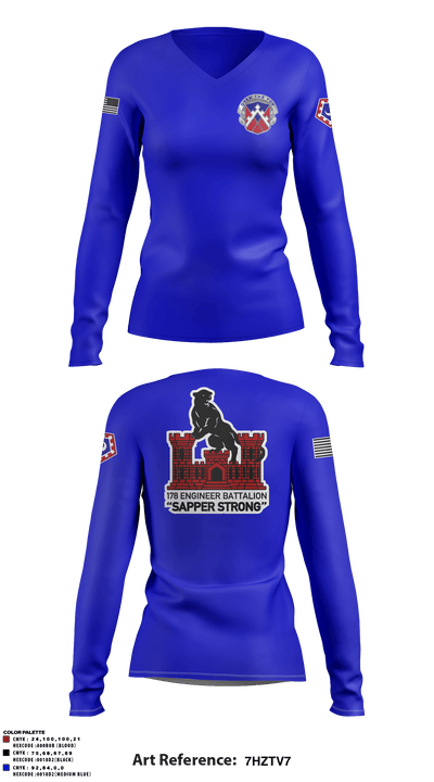 178th EN BN 26721135 Women's Long Sleeve V-neck Shirt - 3