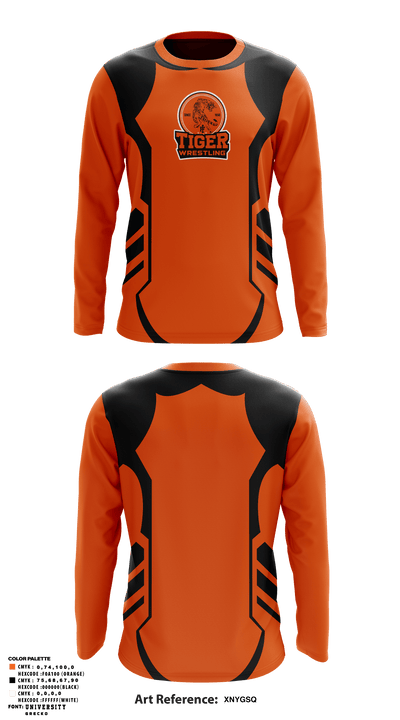Tiger Wrestling 95214865 Long Sleeve Performance Shirt - 2
