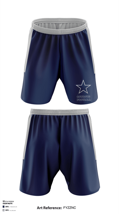 Sugar Land Cowboys Football 95185260 Athletic Shorts With Pockets - 1