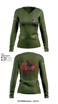 B Troop 6-6 CAV 27154728 Women's Long Sleeve V-neck Shirt - 4