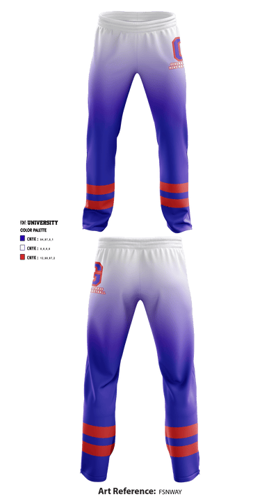 General Trass High School Basketball 58148942 Sweatpants - 1