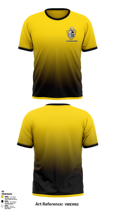 Lutheran South High School Tennis 86047089 Short Sleeve Performance Shirt - 1