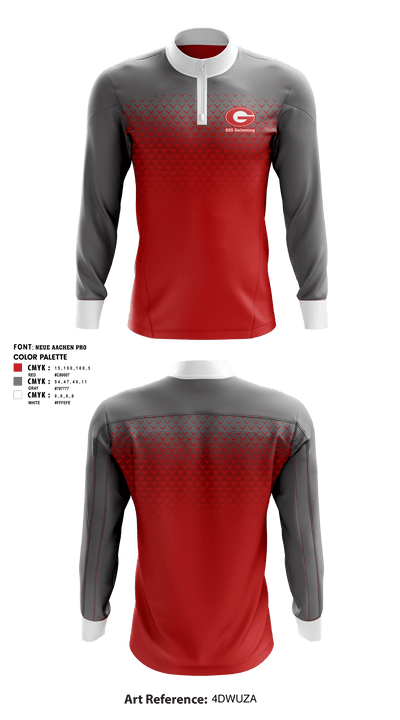 GHS Swimming 23738649 Quarter Zip Jacket - 1