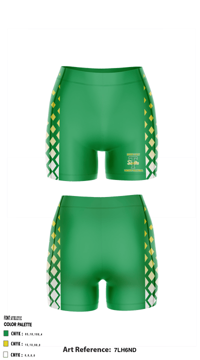 Robert A Taft Information Technology High School Volleyball 73542738 Women's Compression Shorts - 1