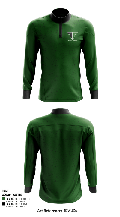 Tigard High School Tennis 55751145 Quarter Zip Jacket - 1