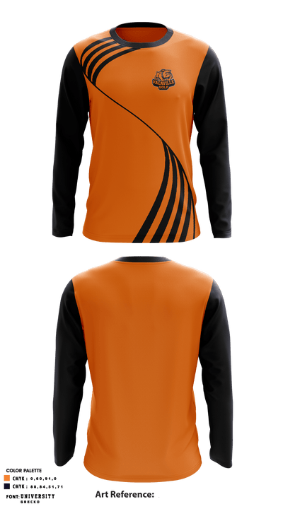 Vacaville High School Golf 9880245 Long Sleeve Performance Shirt - 1
