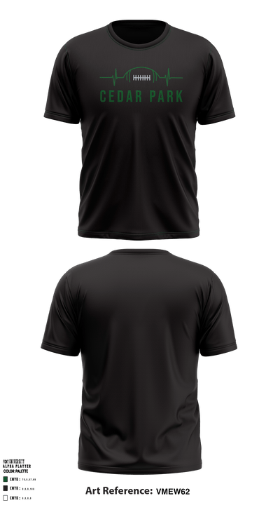 Cedar Park Timberwolves 13556335 Short Sleeve Performance Shirt - 15