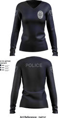 Stanley Police Dept 9757020 Women's Long Sleeve V-neck Shirt - 4