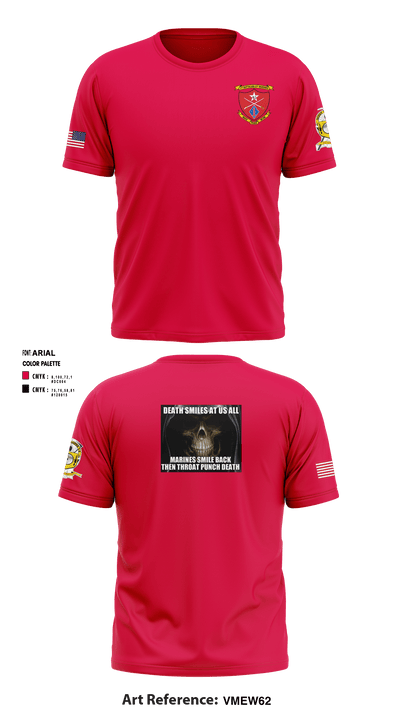 1st Battalion 5th Marines , Grim Reapers 61924302 Short Sleeve Performance Shirt - 3