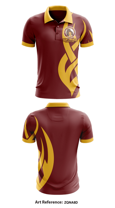San Lorenzo High School wrestling 29687486 Short Sleeve Performance Polo - 2
