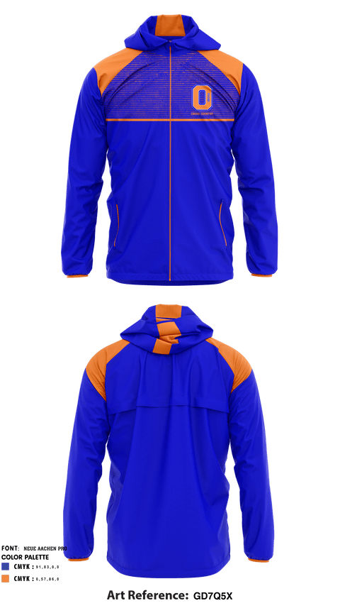 Windbreaker, Oneida High School Cross Country, Cross Country, Teamtime, Team time, sublimation, custom sports apparel, team uniforms, spirit wear, spiritwear, sports uniforms, custom shirts, team store, custom team store, fundraiser sports, apparel fundraiser