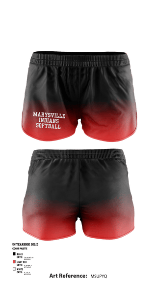 Women's Shorts, Marysville indians, Softball, Teamtime, Team time, sublimation, custom sports apparel, team uniforms, spirit wear, spiritwear, sports uniforms, custom shirts, team store, custom team store, fundraiser sports, apparel fundraiser