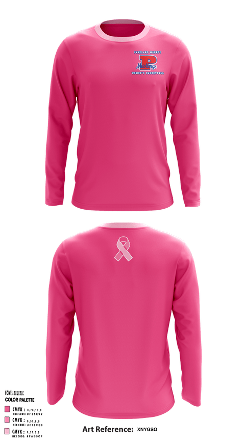 Long Sleeve Performance Shirt, Parkland Magnet High School Basketball, Women's Basketball, Teamtime, Team time, sublimation, custom sports apparel, team uniforms, spirit wear, spiritwear, sports uniforms, custom shirts, team store, custom team store, fundraiser sports, apparel fundraiser