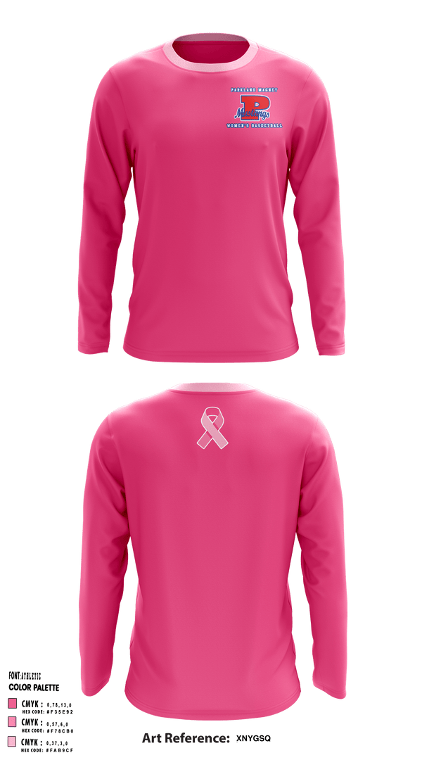 Long Sleeve Performance Shirt, Parkland Magnet High School Basketball, Women's Basketball, Teamtime, Team time, sublimation, custom sports apparel, team uniforms, spirit wear, spiritwear, sports uniforms, custom shirts, team store, custom team store, fundraiser sports, apparel fundraiser