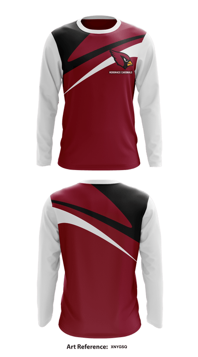 Merrimack Cardinals 42988628 Long Sleeve Performance Shirt - 1