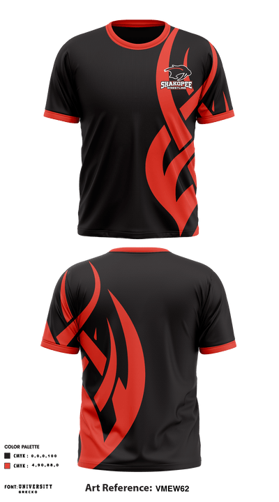 Shakopee High School Wrestling 44242608 Short Sleeve Performance Shirt - 1
