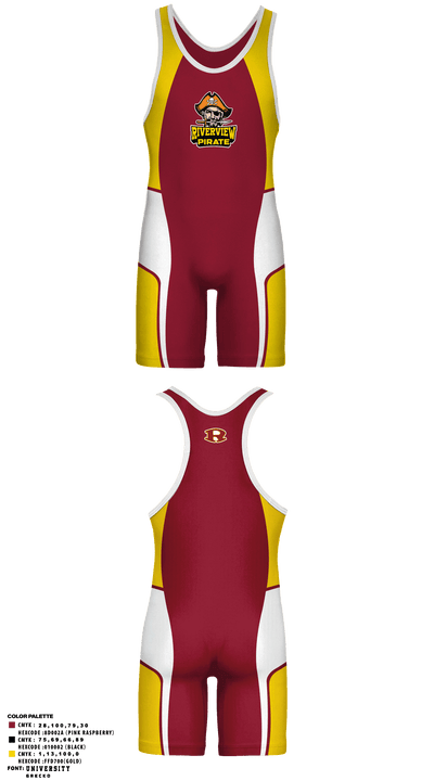 Riverview 97113639 Wrestling Singlet - 10