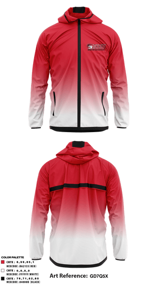 Windbreaker, Winston-Salem State University Tennis, Tennis, Teamtime, Team time, sublimation, custom sports apparel, team uniforms, spirit wear, spiritwear, sports uniforms, custom shirts, team store, custom team store, fundraiser sports, apparel fundraiser