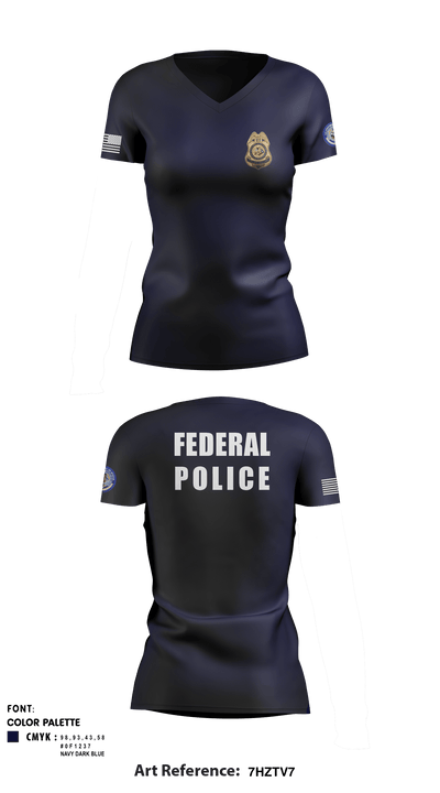 BIA POLICE 54226470 Women's Short Sleeve V-neck Shirt - 2