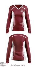South Carolina State University Volleyball 8735452 Women's Long Sleeve V-neck Shirt - 1