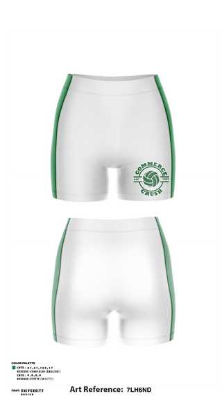 Women's Compression Shorts, Commerce Crush, Women's Volleyball, Teamtime, Team time, sublimation, custom sports apparel, team uniforms, spirit wear, spiritwear, sports uniforms, custom shirts, team store, custom team store, fundraiser sports, apparel fundraiser