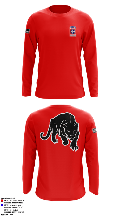 82nd Airborne Division 13131844 Long Sleeve Performance Shirt - 1