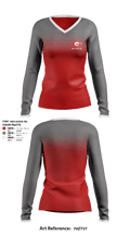 GHS Swimming 23738649 Women's Long Sleeve V-neck Shirt - 1