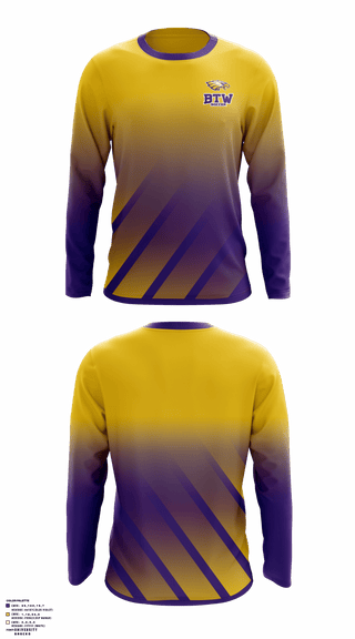 Long Sleeve Performance Shirt, BTW Soccer, Men's Soccer, Teamtime, Team time, sublimation, custom sports apparel, team uniforms, spirit wear, spiritwear, sports uniforms, custom shirts, team store, custom team store, fundraiser sports, apparel fundraiser