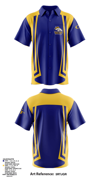 Cape Fear 30259497 Short Sleeve Bowling Jersey - 1