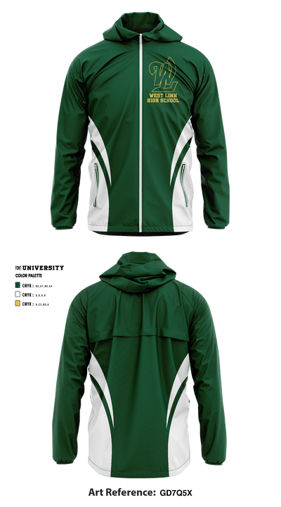 West Linn High School Cheer 56753773 Windbreaker - 1