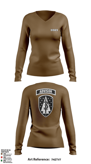 Women's Long Sleeve Vneck Shirt, , Army, Teamtime, Team time, sublimation, custom sports apparel, team uniforms, spirit wear, spiritwear, sports uniforms, custom shirts, team store, custom team store, fundraiser sports, apparel fundraiser