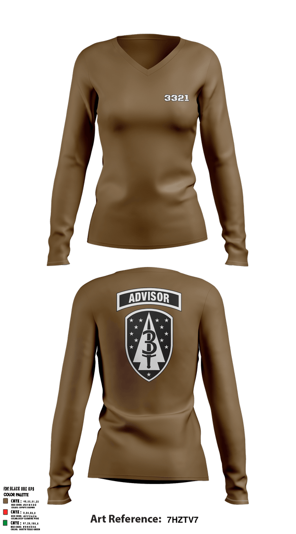 Women's Long Sleeve Vneck Shirt, , Army, Teamtime, Team time, sublimation, custom sports apparel, team uniforms, spirit wear, spiritwear, sports uniforms, custom shirts, team store, custom team store, fundraiser sports, apparel fundraiser